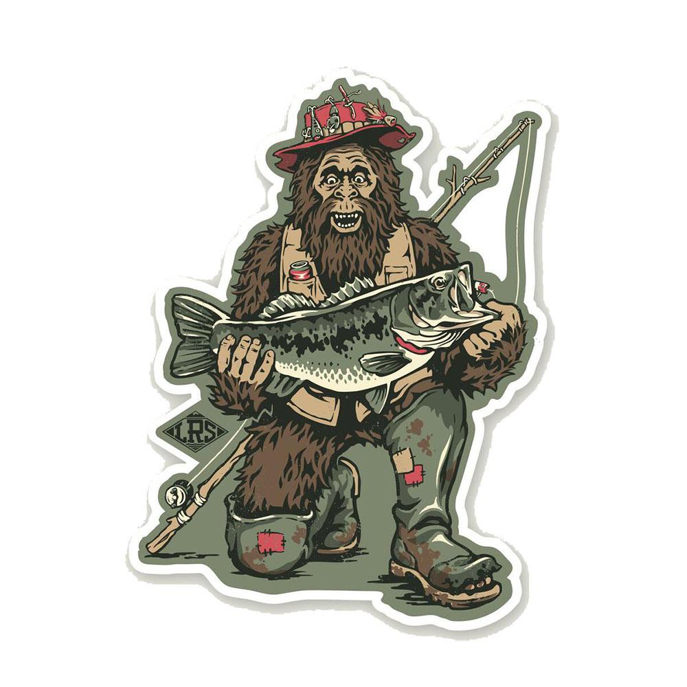 Lakes Rivers Streams Bassquatch Decal in One Color